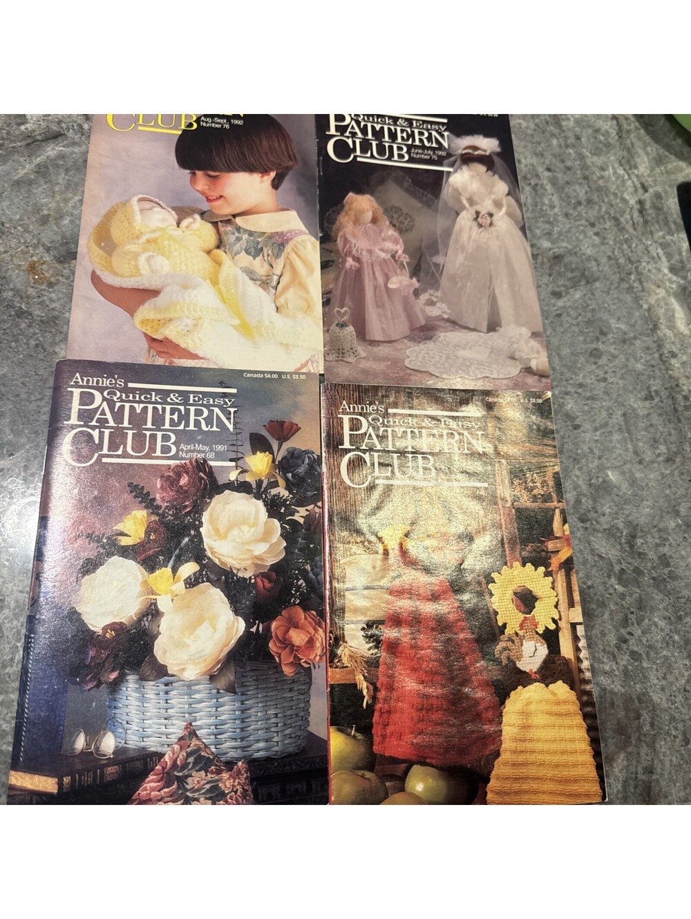 Vintage Annie's Pattern Club Magazine Lot, Quick and Easy Crafting Fun, 1990s